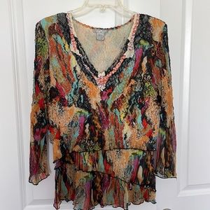Alberto Makali | Abstract Blouse | Sz XL